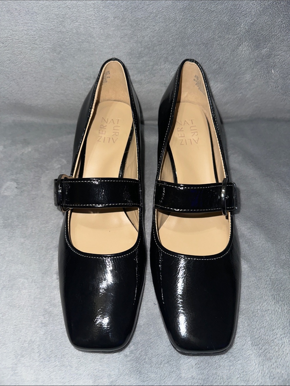 NWOB Women’s Naturalizer Black Patent Mary Jane Block Heels - Size 9.5